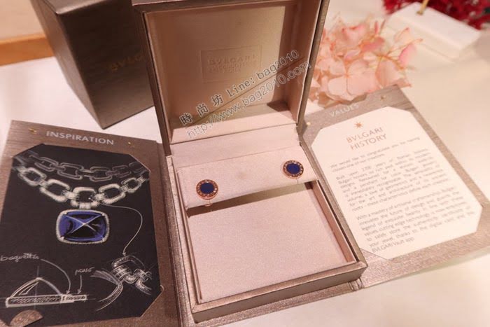 Bvlgari飾品 寶格麗內馬爾同款 S925純銀 寶格麗BVLGAR黑瑪瑙耳釘  zgbq3198